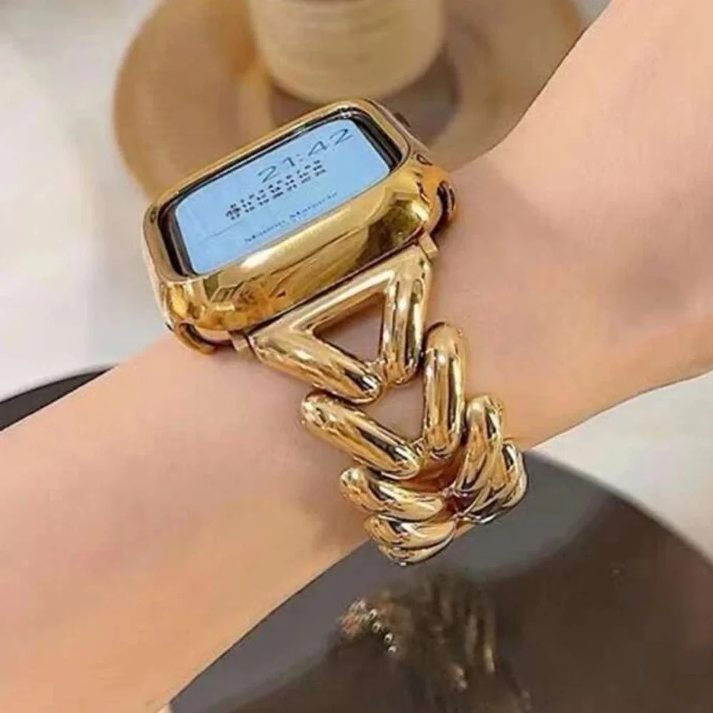 NWT Gold Chain Apple Watch Band Stainless Steal Size 38/40/41 - Picture 1 of 6
